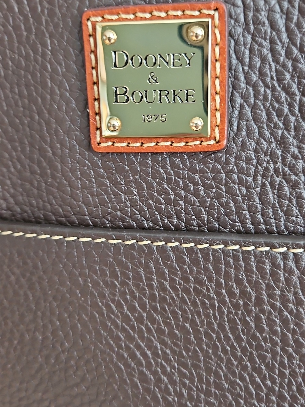 Dooney & Bourke Chocolate Pebble Leather Small Lexington Bag - Picture 9 of 11